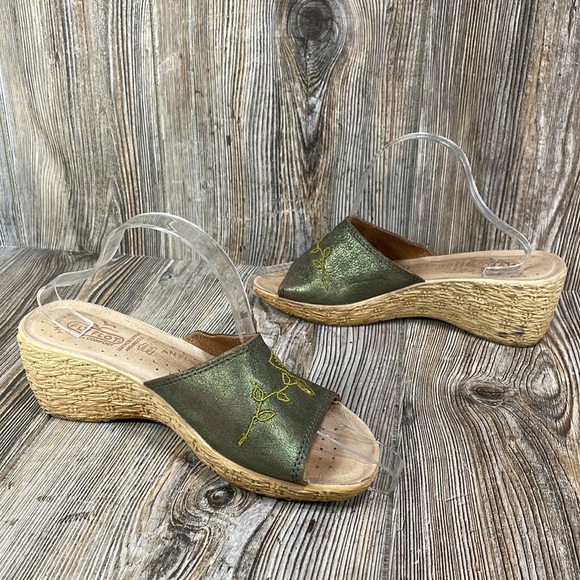 Fly Flot Italian Comfort Women’s Slip on Sandals wedge slide - Picture 5 of 8